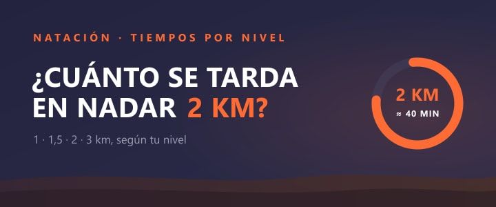 Cuánto se tarda en nadar 1, 2 y 3 km según el nivel