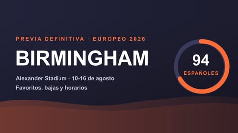 Previa del Europeo de atletismo de Birmingham 2026