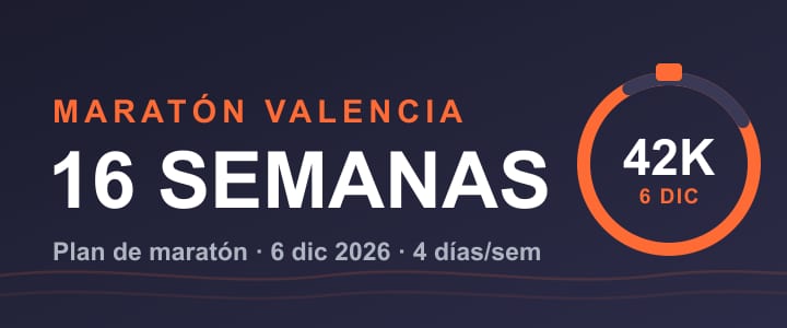 Plan de entrenamiento de 16 semanas para el Maratón de Valencia 2026