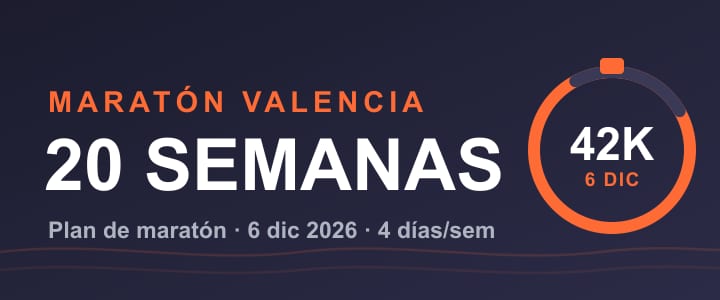 Plan de entrenamiento de 20 semanas para el Maratón de Valencia 2026