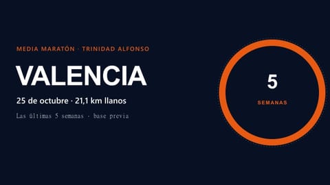 Media Maratón Valencia 2026: las últimas 5 semanas