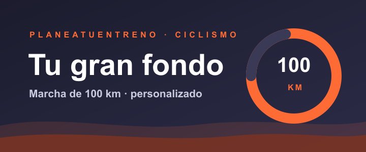 Plan para una marcha cicloturista o gran fondo de 100 km